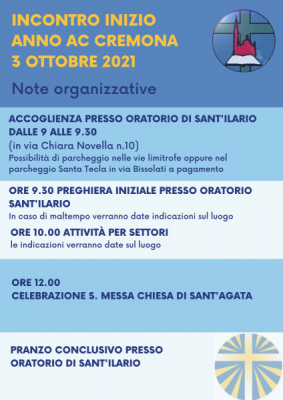 Incontro inizio anno AC 3 ottobre 2021